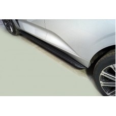 Пороги алюминиевые Slim Line Black 1920 мм на 4WD 2.0 для Changan UNI-K 2020-2023