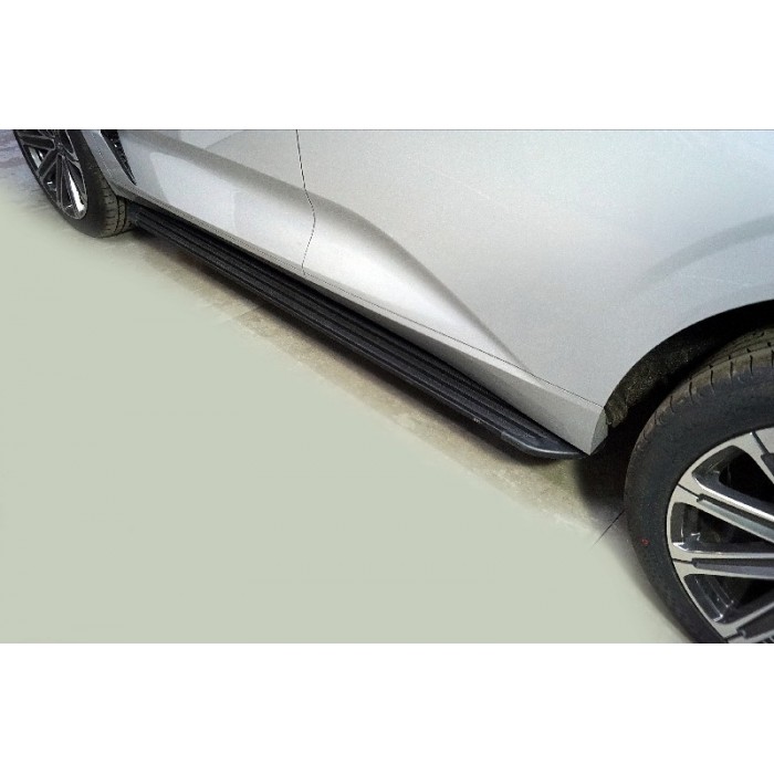 Пороги алюминиевые Slim Line Black 1920 мм на 4WD 2.0 для Changan UNI-K 2020-2023