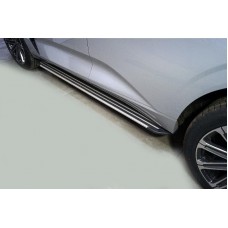 Пороги алюминиевые Slim Line Silver 1920 мм на 4WD 2.0 для Changan UNI-K 2020-2023