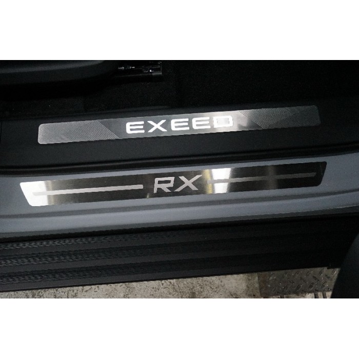 Накладки на пороги шлифованные с логотипом 2 шт на 4WD 2.0L для Exeed RX 2023-2024
