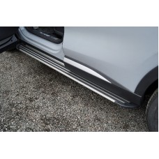 Пороги алюминиевые Slim Line Silver 1820 мм на 4WD 2.0L для Exeed RX 2023-2024