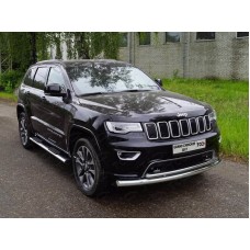 Защита передняя двойная 76-42 мм для Jeep Grand Cherokee 2017-2021