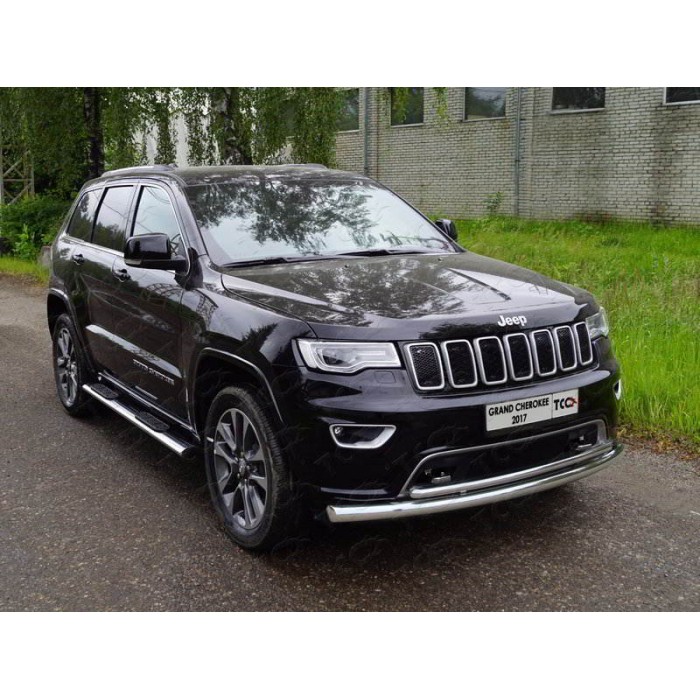 Защита передняя двойная 76-42 мм для Jeep Grand Cherokee 2017-2021