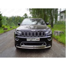 Защита передняя двойная 76-75 мм для Jeep Grand Cherokee 2017-2021