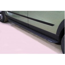 Пороги алюминиевые Slim Line Black 1720 мм на 2WD 1.6T для Jaecoo J7 2023-2024