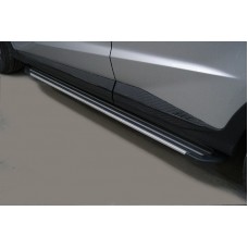 Пороги алюминиевые Slim Line Silver 1720 мм для Jetour X70 Plus 2023-2024