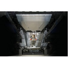 Защиты комплект ТСС алюминий 4 мм (картер, кпп, бак, адсорбер, топливопровод) для Москвич 3/JAC JS4 2020-2023