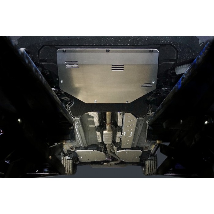 Защиты комплект ТСС алюминий 4 мм (картер и кпп, топливопровода, бака) для Geely Monjaro 2021-2024