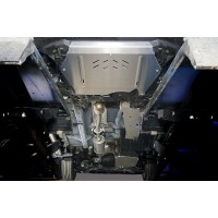 Защиты комплект алюминий 4 мм (картер, кпп, бак, топливопровод) на 2WD 1.5T для Haval M6 2021-2024