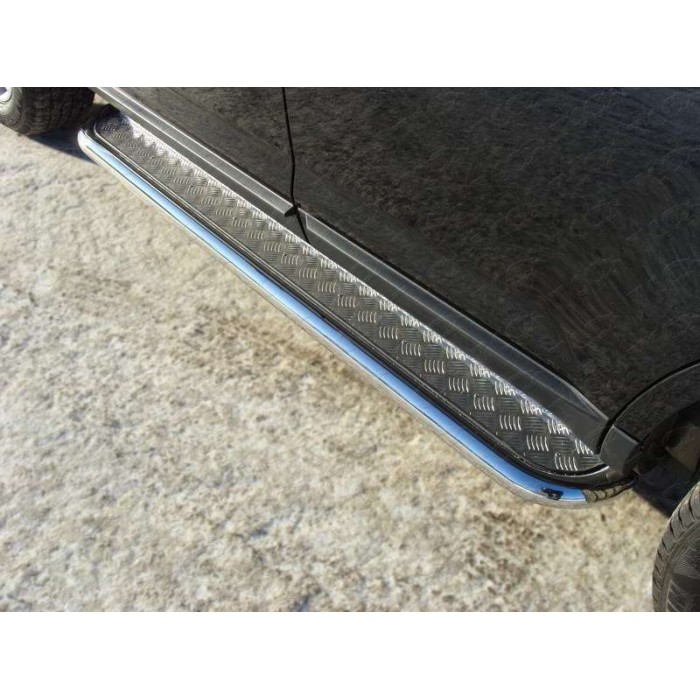 Пороги с площадкой алюминиевый лист 60 мм для Ford Edge 2013-2015 для Ford Edge 2013-2015