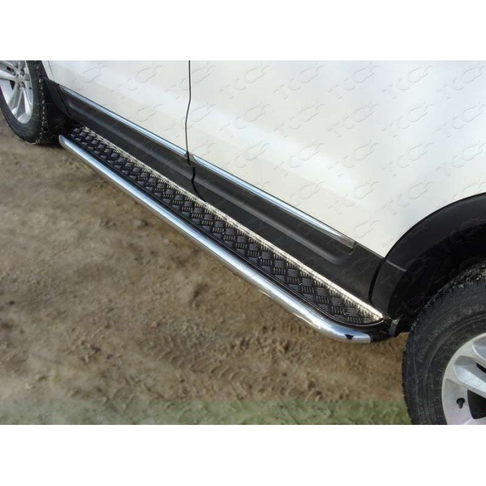 Пороги с площадкой алюминиевый лист 60 мм для Ford Explorer 2011-2015 для Ford Explorer 2011-2015