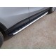 Пороги алюминиевые ТСС с накладкой для Mazda CX-5 2015-2023 артикул MAZCX515-16AL