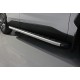 Пороги алюминиевые ТСС с накладкой для Toyota RAV4 2019-2023 артикул TOYRAV19-23AL