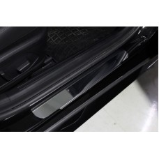 Накладки на пороги лист зеркальный 4 шт для Hyundai Sonata 2019-2023