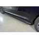 Пороги алюминиевые ТСС с пластиковой накладкой карбон черные для Kia Carnival 2020-2023 артикул KIACAR21-31BL