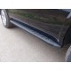 Пороги алюминиевые ТСС с накладкой чёрные для Chevrolet Tahoe 2016-2023 артикул CHEVTAH16-09BL