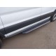 Порог алюминиевый ТСС с накладкой правый чёрный 1720 мм для Ford Transit 2014-2023 артикул FORTRAN16-07BL