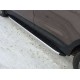 Пороги алюминиевые ТСС с накладкой для Hyundai Santa Fe 2010-2012 артикул HYUNSF11-11AL