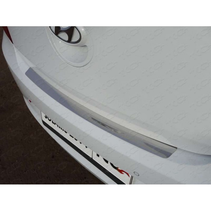 Накладка на задний бампер зеркальный лист только седан для Hyundai Solaris 2014-2017 артикул HYUNSOL14-20