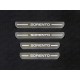 Накладки на пороги лист шлифованный надпись Sorento 4 шт для Kia Sorento Prime 2018-2020 артикул KIASORPR18-04