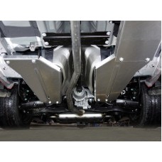 Защита бака (алюминий) 4мм (комплект 2шт) для Mazda CX-9 2017-2022