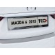 Накладка на задний бампер шлифованный лист надпись Mazda для Mazda 6 2015-2023 артикул MAZ615-10