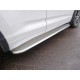 Пороги овал с площадкой нержавеющий лист 75х42 мм для Volkswagen Multivan/Caravelle 2009-2015 артикул VWMULT13-17