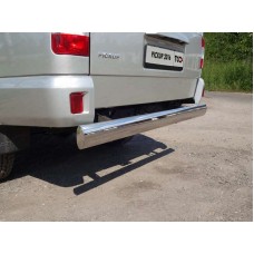 Защита заднего бампера овальная 120х60 мм для УАЗ Патриот Пикап 2015-2023