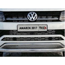 Накладка решётки радиатора нижняя без парктроников лист для Volkswagen Amarok 2016-2023