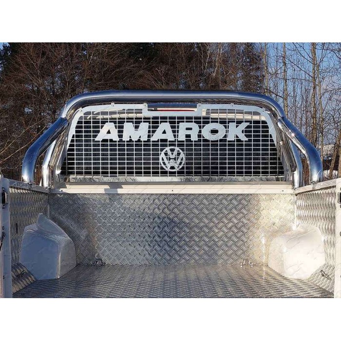 Защита кузова и заднего стекла 76 мм на кузов для Volkswagen Amarok 2016-2023 артикул VWAMAR17-14