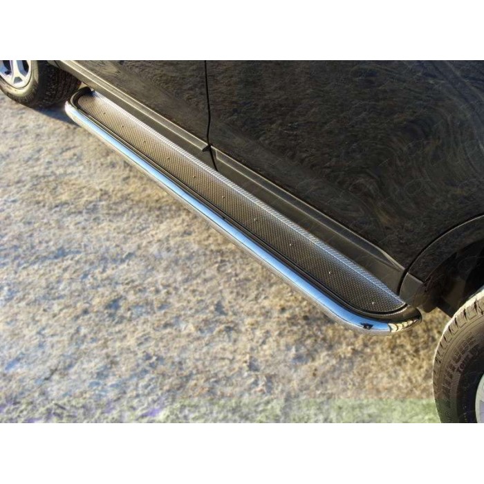 Пороги с площадкой нержавеющий лист 60 мм для Ford Edge 2013-2015 для Ford Edge 2013-2015