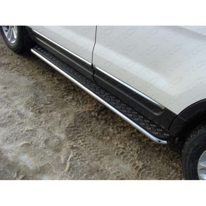 Пороги с площадкой алюминиевый лист 42 мм для Ford Explorer 2011-2015 для Ford Explorer 2011-2015