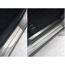 Накладки на пороги шлифованный лист 1 мм для Lexus NX-200t 2014-2017
