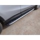 Пороги алюминиевые ТСС с накладкой серые для Mazda CX-5 2015-2023 артикул MAZCX515-16GR