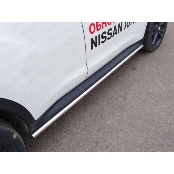 Пороги труба 42 мм для Nissan Juke 2014-2018 артикул NISJUK2WD14-08