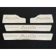 Накладки на пороги шлифованный лист надпись Audi для Audi Q7 2015-2023 артикул AUDIQ715-02