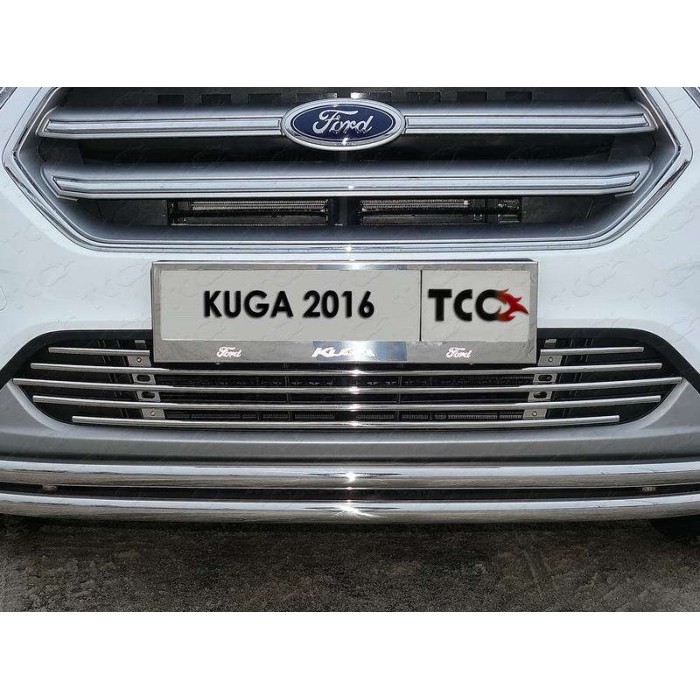 Накладка решётки радиатора 12 мм для Ford Kuga 2016-2019 артикул FORKUG17-03