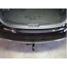 Защита задняя овальные уголки 75х42 мм для Hyundai Santa Fe Grand 2016-2018
