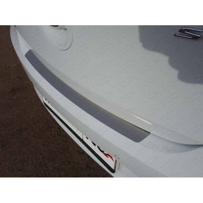 Накладка на задний бампер лист шлифованный только седан для Hyundai Solaris 2014-2017 артикул HYUNSOL14-21