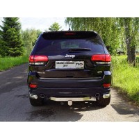 Фаркоп оцинкованный ТСС с надписью, шар E нержавеющий для Jeep Grand Cherokee 2010-2021