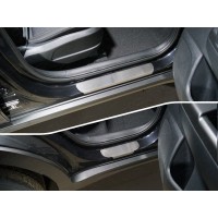Накладки на пороги лист шлифованный 4 шт для Kia Sportage 2019-2024
