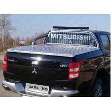 Защита кузова и заднего стекла 75х42 мм со светодиодной фарой  для Mitsubishi L200 2019-2023