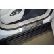 Накладки на пороги шлифованный лист надпись Porsche 4 штуки для Porsche Cayenne Turbo 2018-2023 артикул PORSCAY18-06
