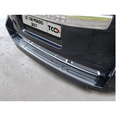 Накладка на задний бампер зеркальный лист для Toyota Land Cruiser Prado 150 2013-2017