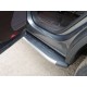 Пороги алюминиевые ТСС с накладкой серые для Volkswagen Touareg R-Line 2014-2017 артикул VWTOUARRL14-08GR