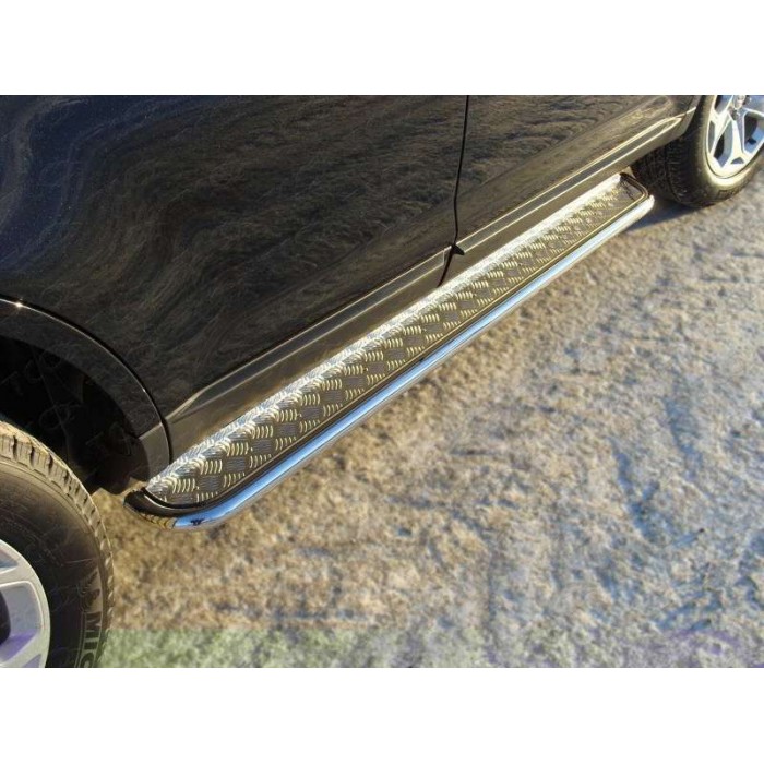 Пороги с площадкой алюминиевый лист 42 мм для Ford Edge 2013-2015 для Ford Edge 2013-2015