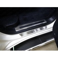 Накладки на пороги шлифованный лист для Toyota Land Cruiser 200 2015-2023