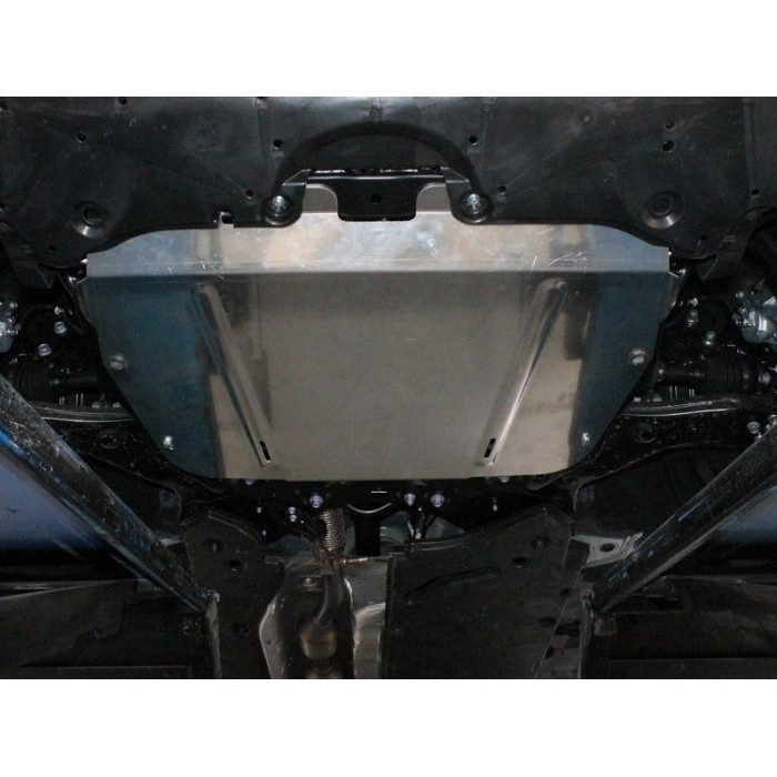 Защиты комплект ТСС алюминий 4 мм (картер, КПП, бак, задний дифференциал) для Toyota RAV4 2019-2023 артикул ZKTCC00424K