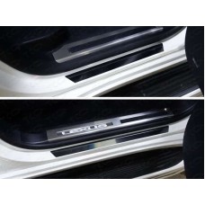 Накладки на пороги зеркальный лист  для Lexus LX-570/450d 2015-2022