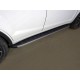 Пороги алюминиевые ТСС с накладкой серые для Lifan X60 2016-2018 артикул LIFX6017-21GR